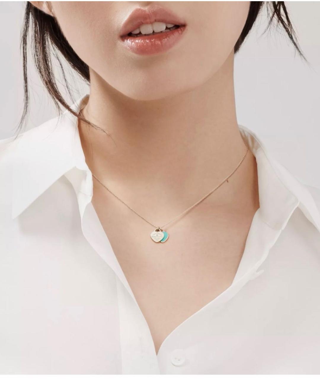 TIFFANY&CO Бирюзовое серебряное колье, фото 2