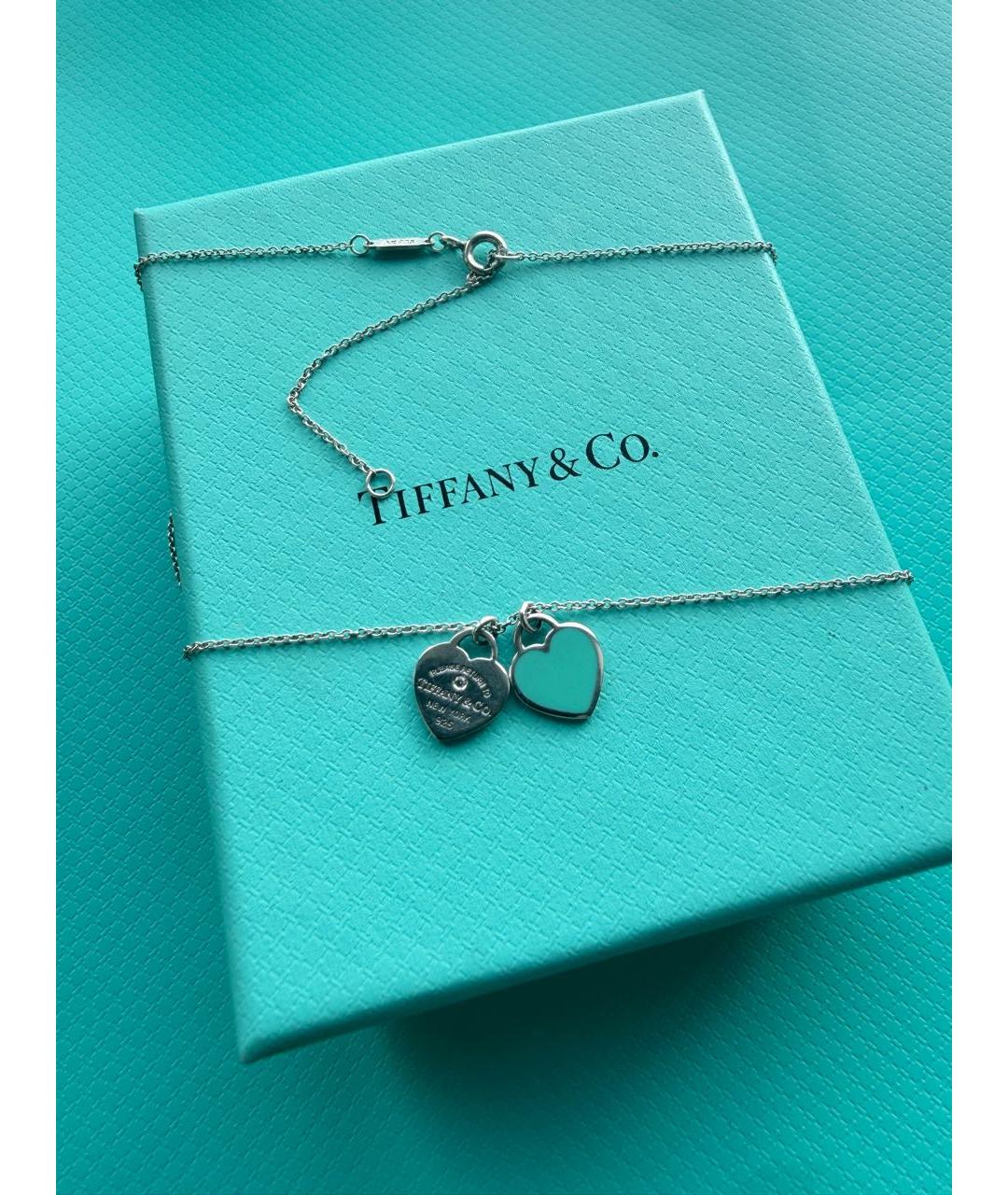 TIFFANY&CO Бирюзовое серебряное колье, фото 8