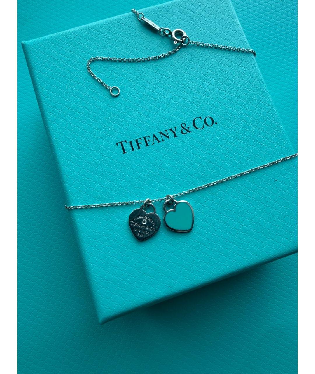 TIFFANY&CO Бирюзовое серебряное колье, фото 4