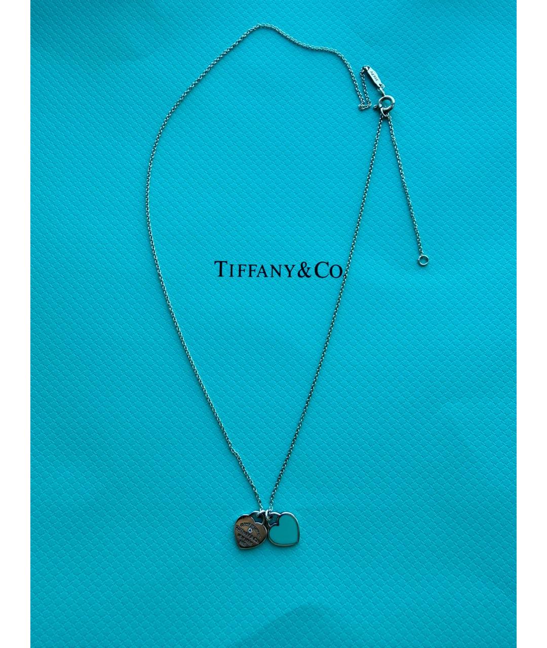 TIFFANY&CO Бирюзовое серебряное колье, фото 3