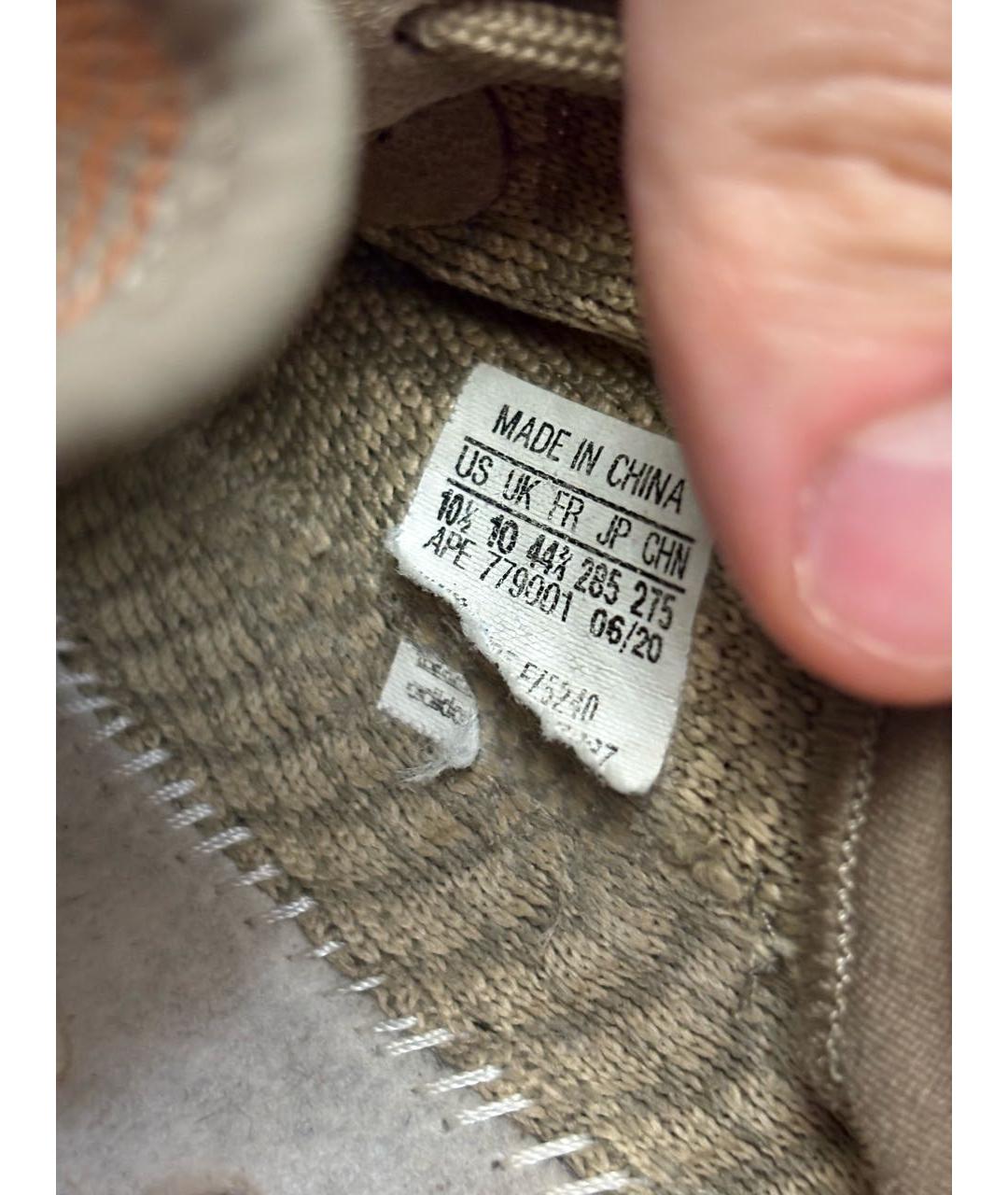 ADIDAS YEEZY Коричневые текстильные низкие кроссовки / кеды, фото 6