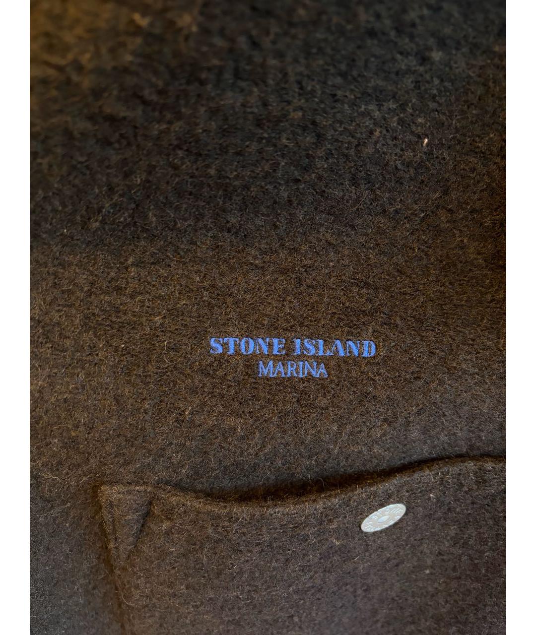 STONE ISLAND Коричневая шерстяная куртка, фото 4