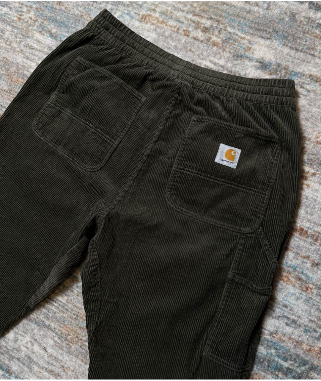 CARHARTT WIP Зеленые хлопковые повседневные брюки, фото 4