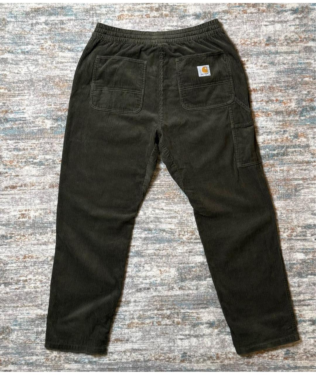 CARHARTT WIP Зеленые хлопковые повседневные брюки, фото 2