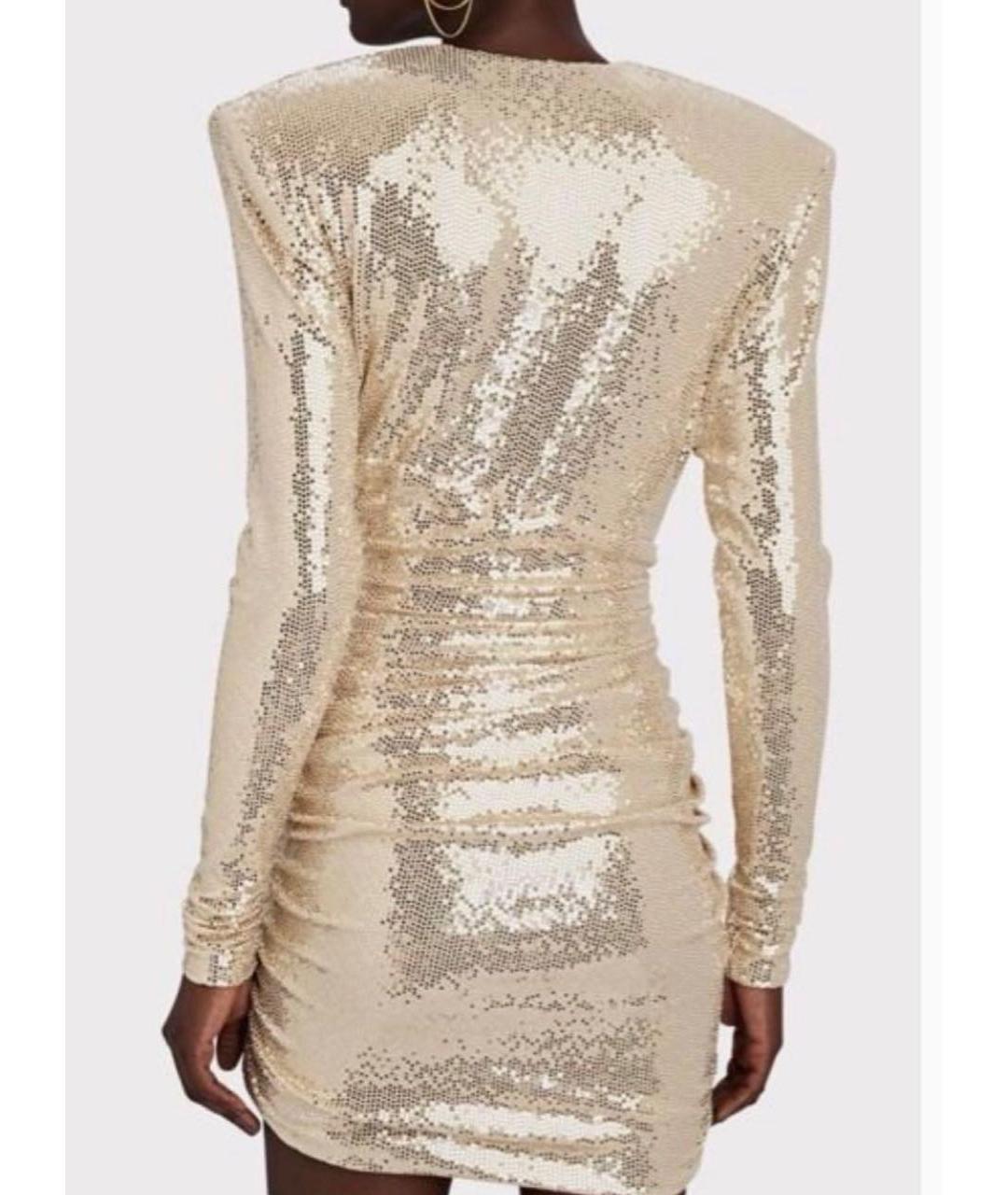 ALEXANDRE VAUTHIER Золотое коктейльное платье, фото 4