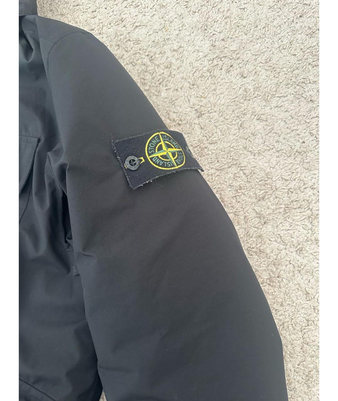 STONE ISLAND Черная полиэстеровая куртка, фото 4