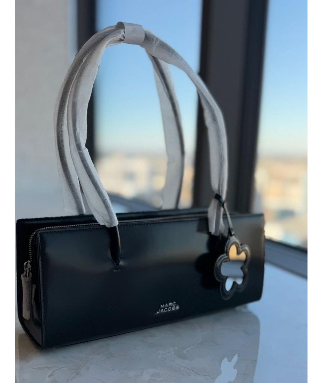 MARC JACOBS Черная кожаная сумка с короткими ручками, фото 4