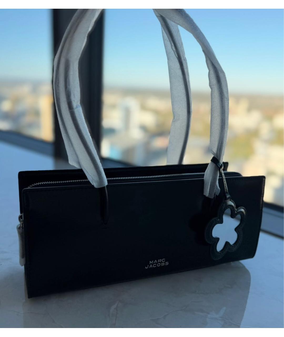 MARC JACOBS Черная кожаная сумка с короткими ручками, фото 2