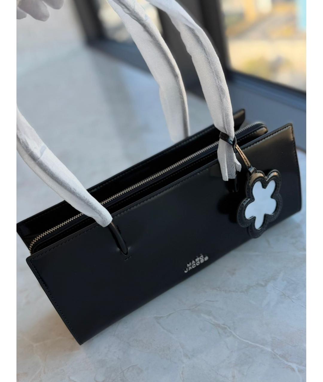 MARC JACOBS Черная кожаная сумка с короткими ручками, фото 3