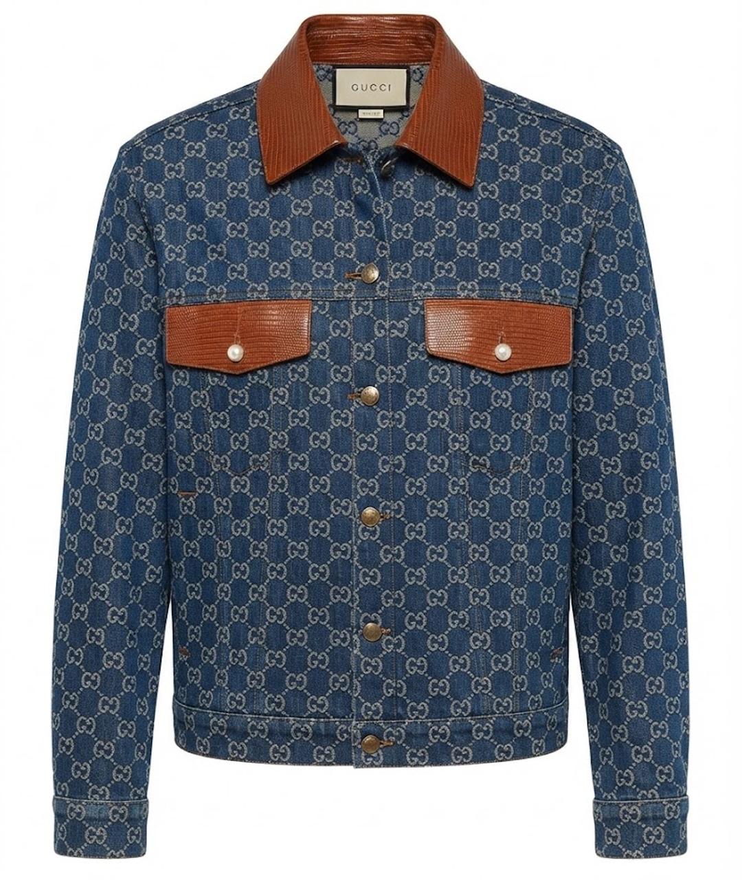 GUCCI Темно-синяя деним куртка, фото 1