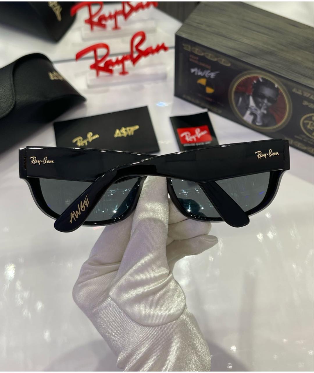 RAY BAN Черные пластиковые солнцезащитные очки, фото 5