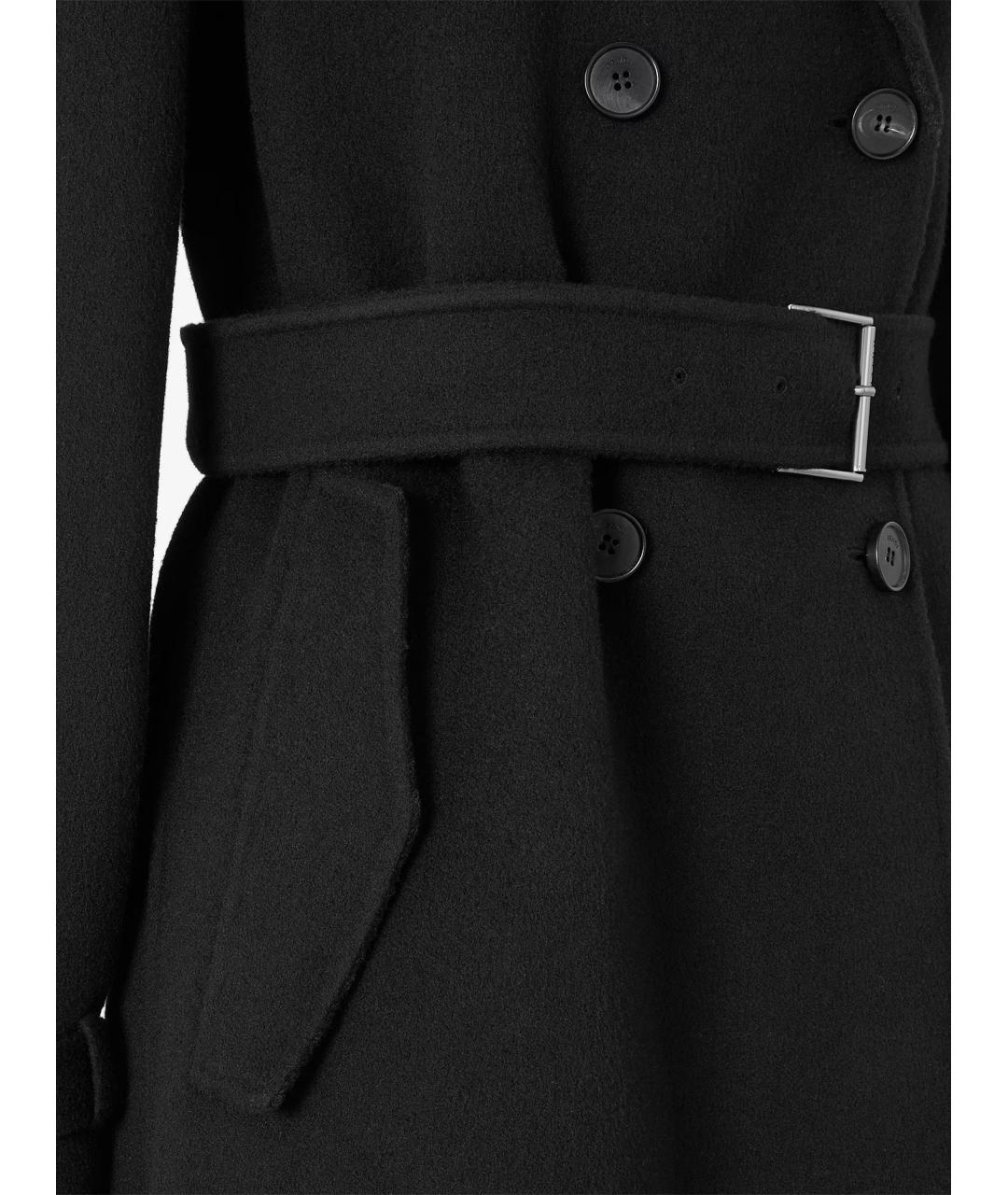FENDI Черное шерстяное пальто, фото 3