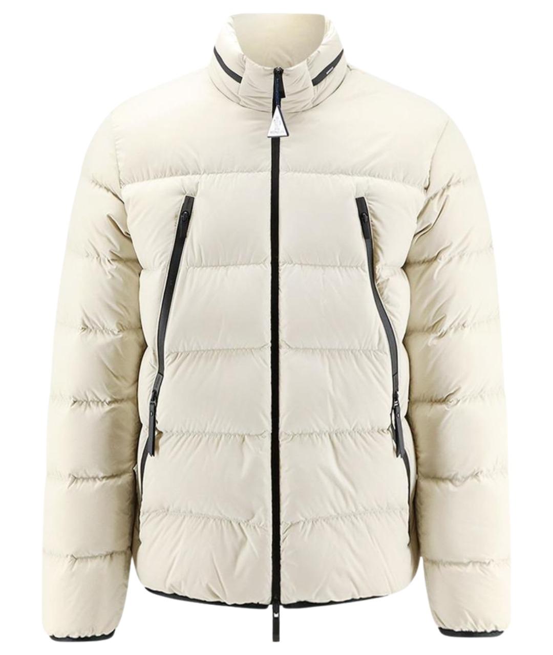 MONCLER Белый полиамидовый пуховик, фото 1