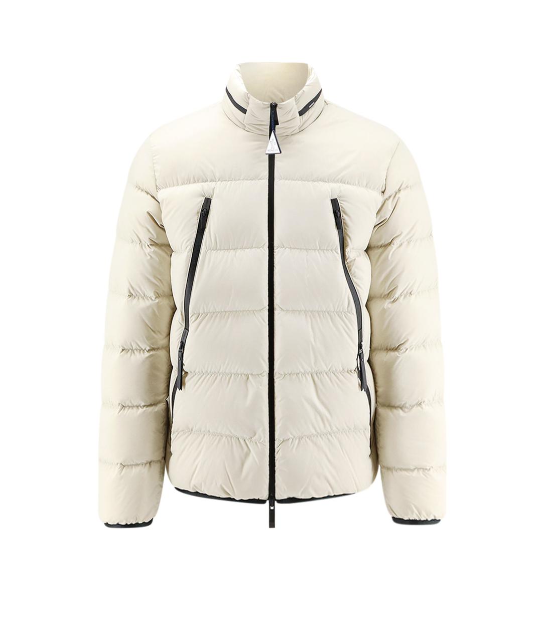 MONCLER Белый полиамидовый пуховик, фото 4