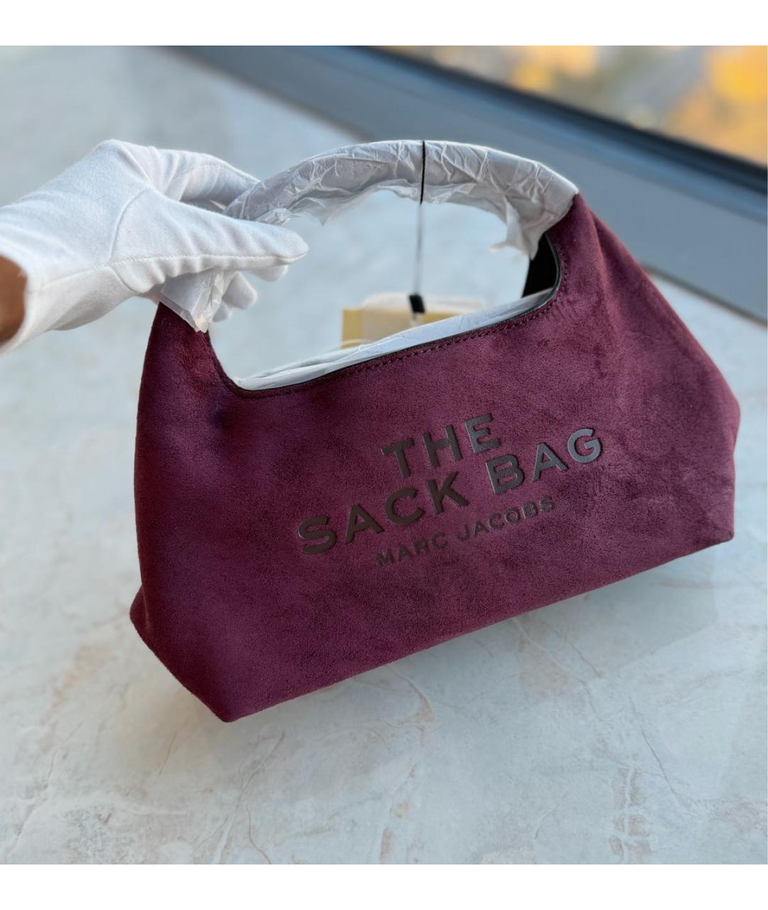 MARC JACOBS Бордовая замшевая сумка с короткими ручками, фото 2