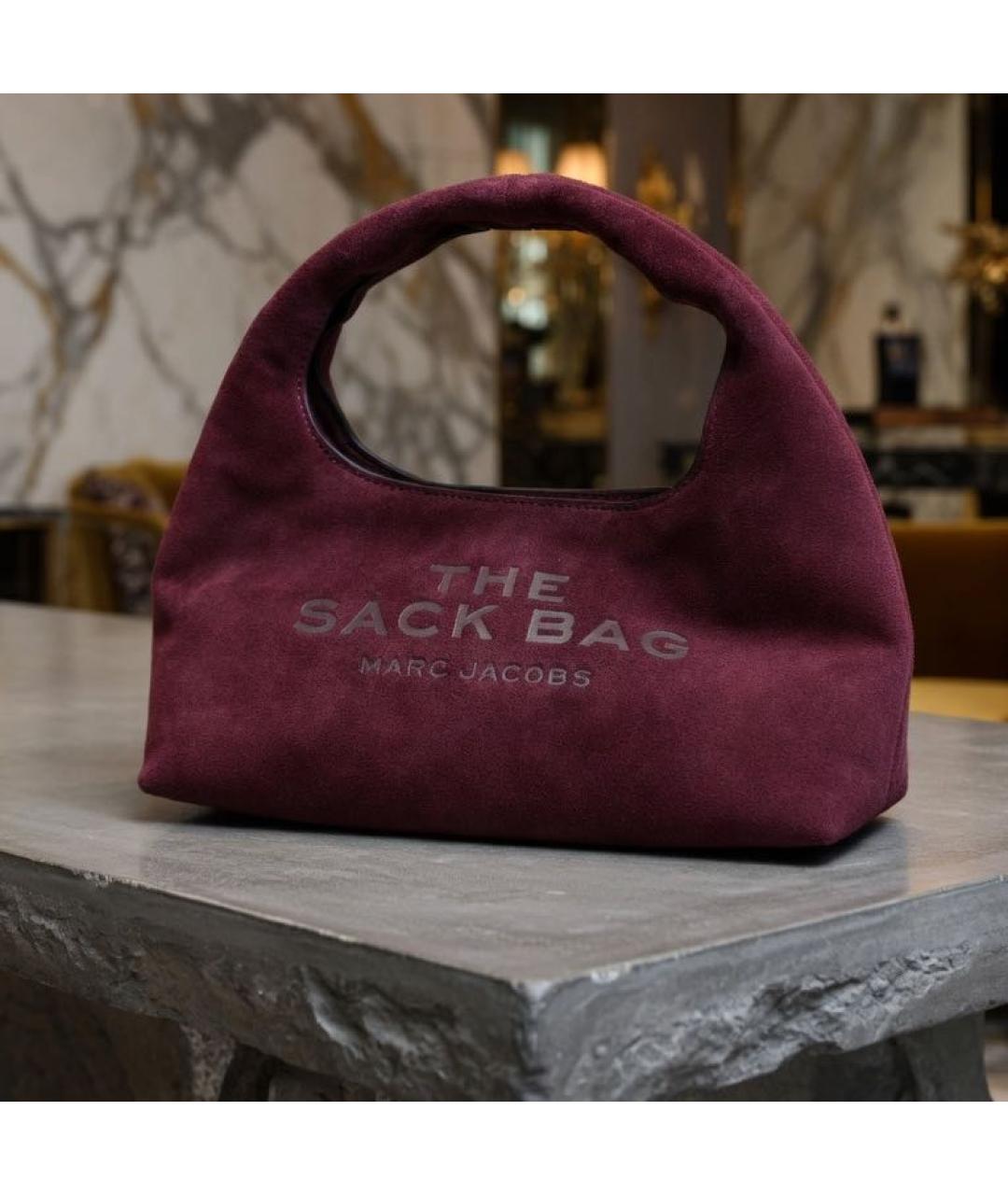 MARC JACOBS Бордовая замшевая сумка с короткими ручками, фото 5