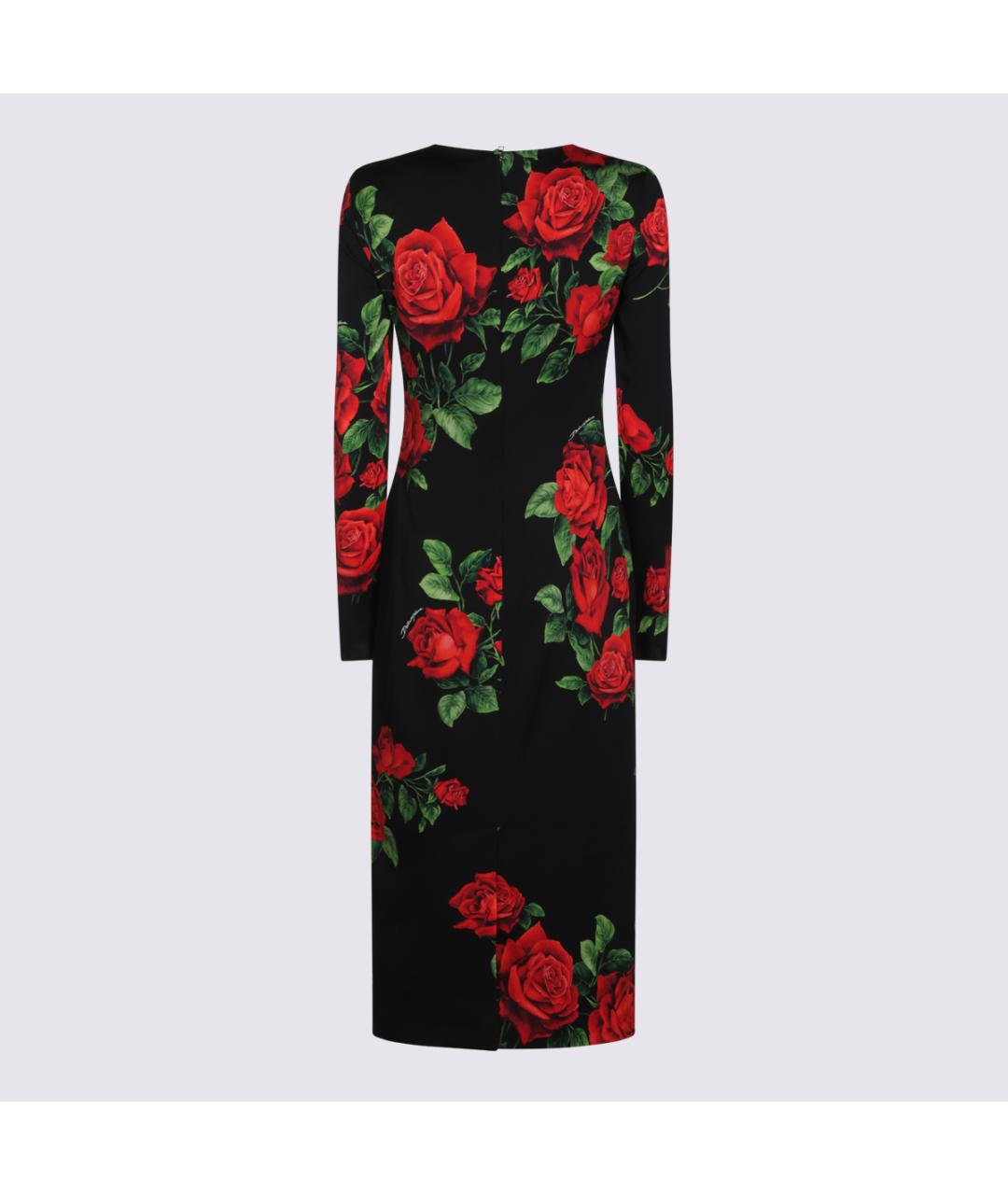 DOLCE&GABBANA Мульти шелковое коктейльное платье, фото 2