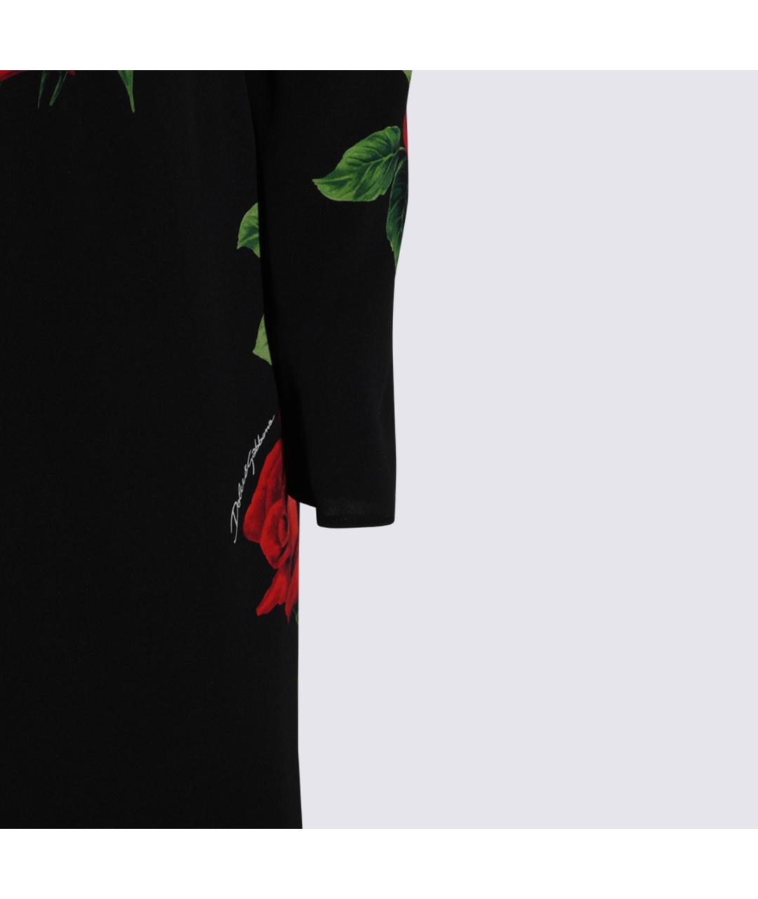 DOLCE&GABBANA Мульти шелковое коктейльное платье, фото 4