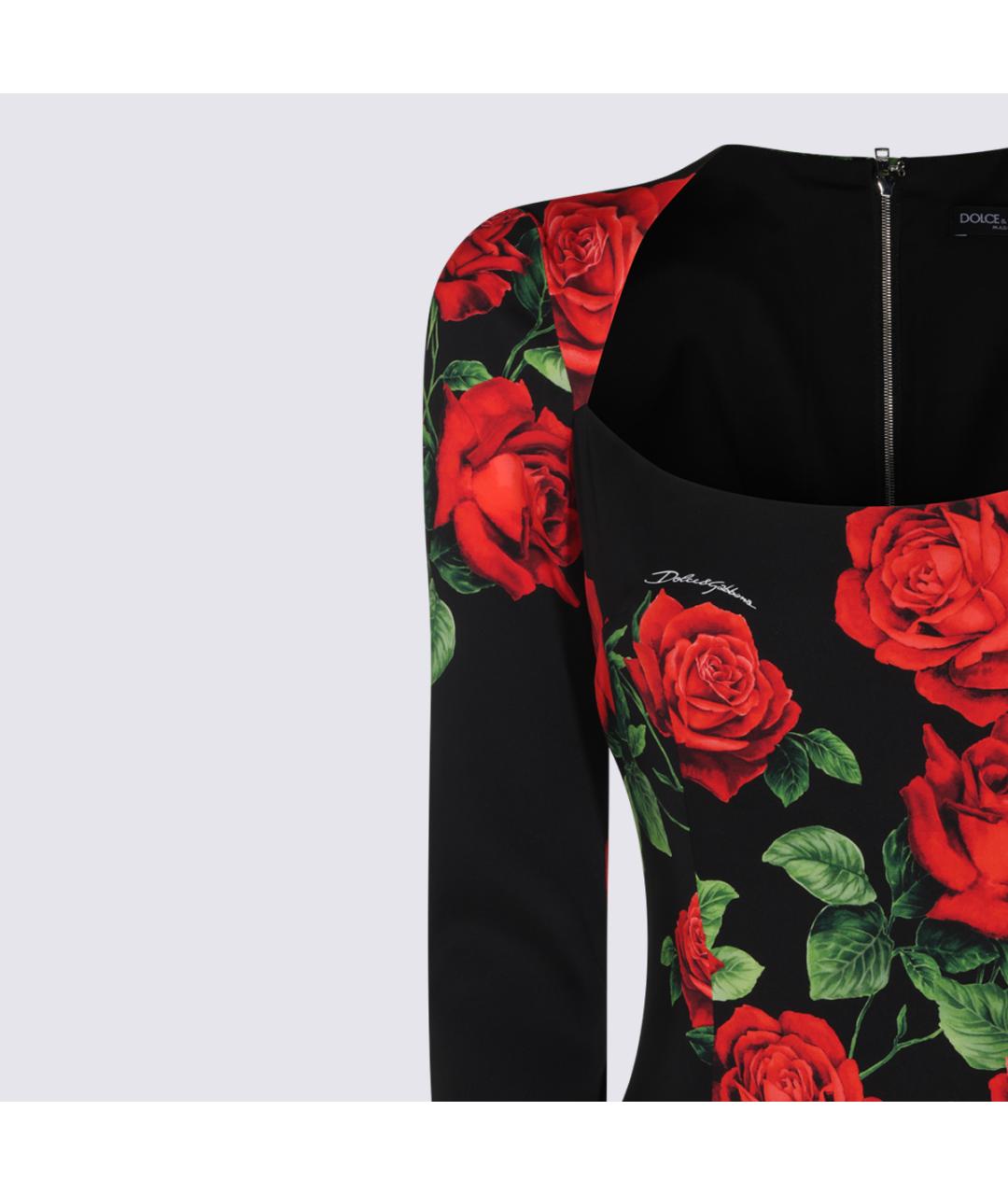 DOLCE&GABBANA Мульти шелковое коктейльное платье, фото 3