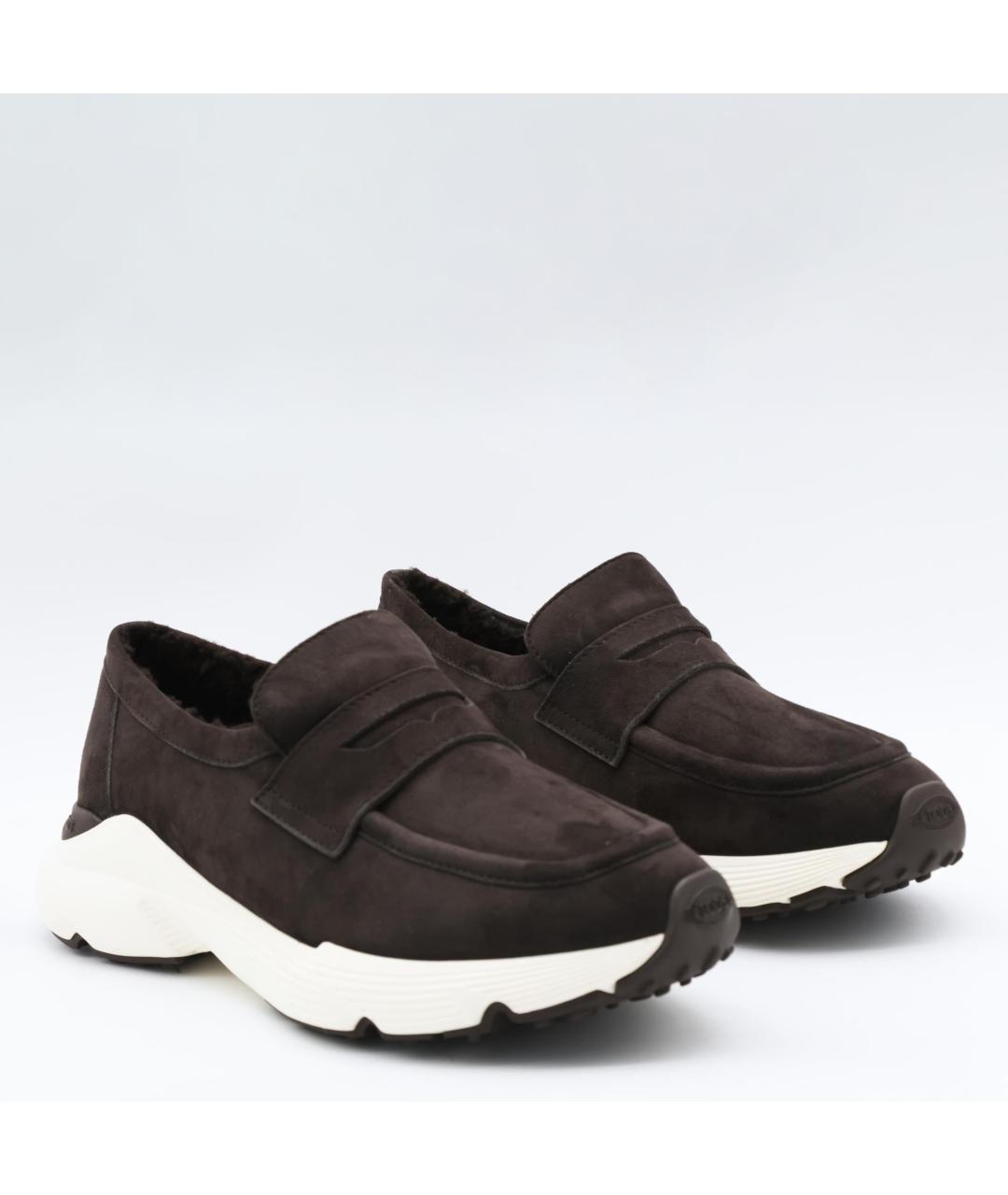 TOD'S Коричневые замшевые лоферы, фото 2