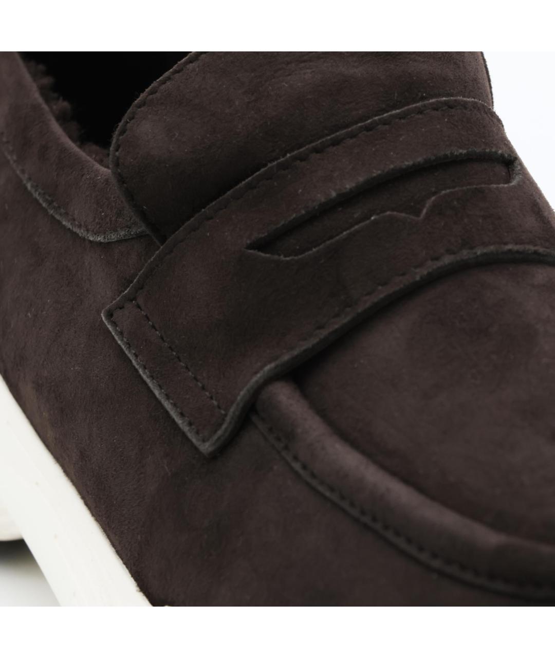 TOD'S Коричневые замшевые лоферы, фото 4