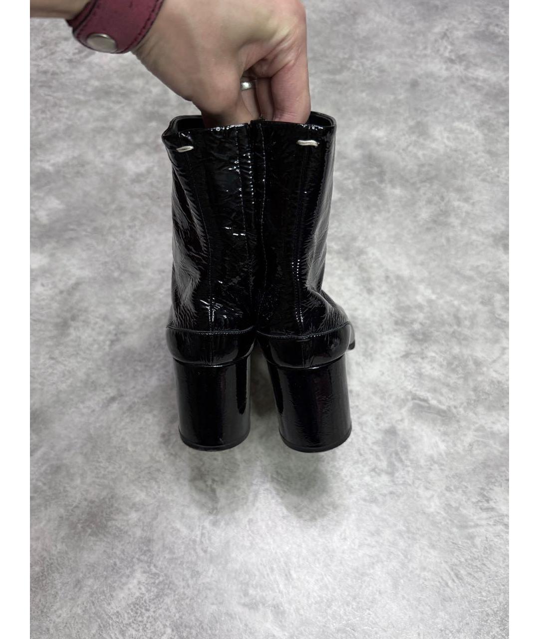 MAISON MARGIELA Черные ботильоны из лакированной кожи, фото 3