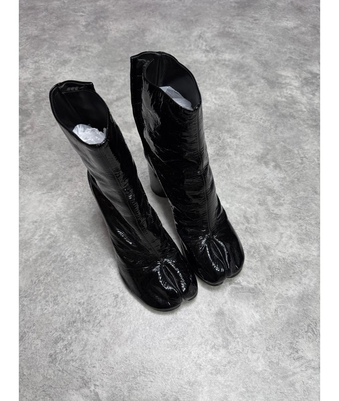 MAISON MARGIELA Черные ботильоны из лакированной кожи, фото 2