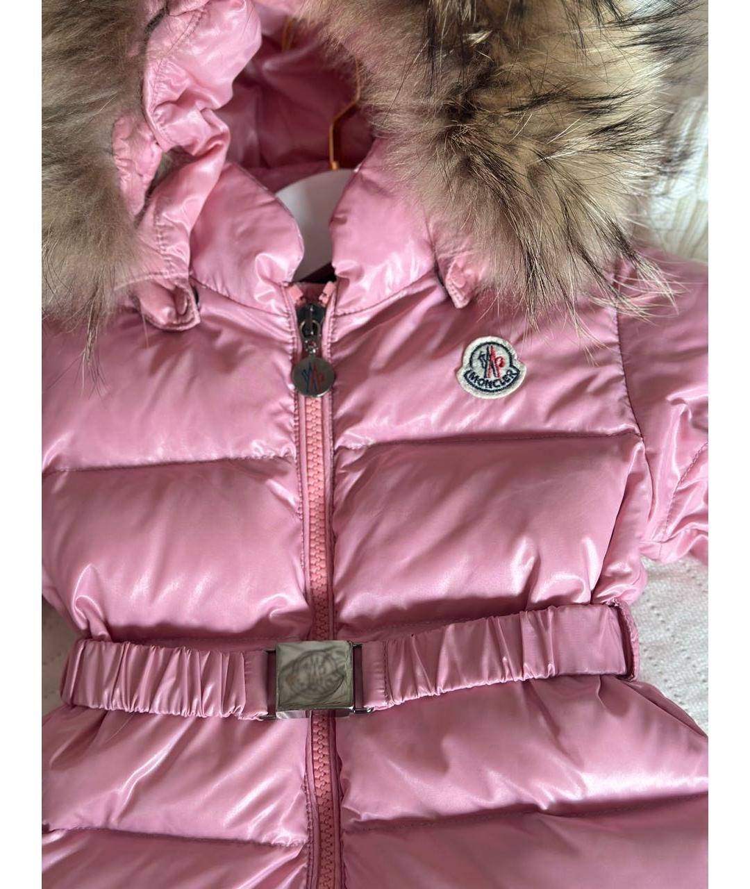 MONCLER Розовый комбинезон, фото 3