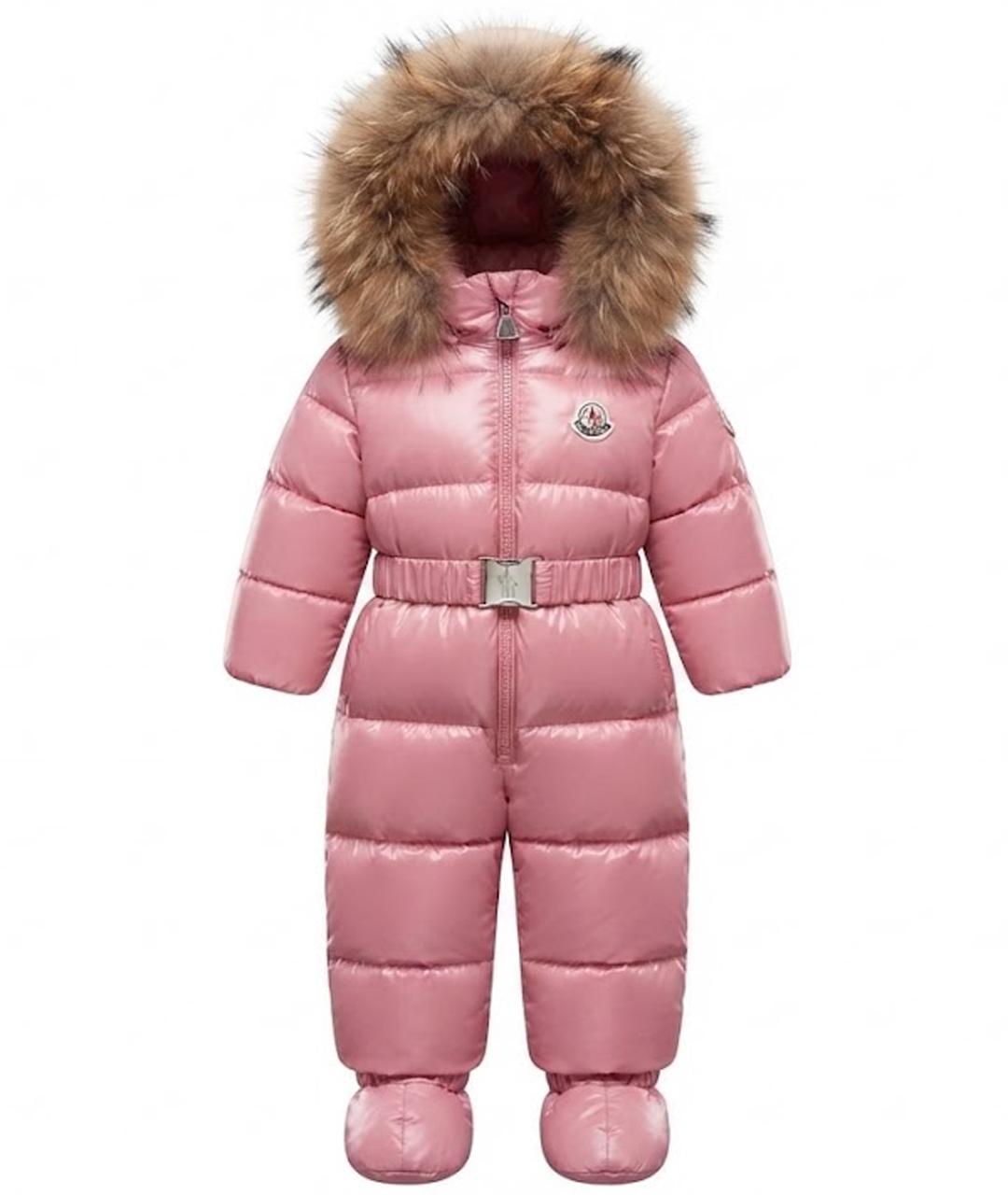 MONCLER Розовый комбинезон, фото 1