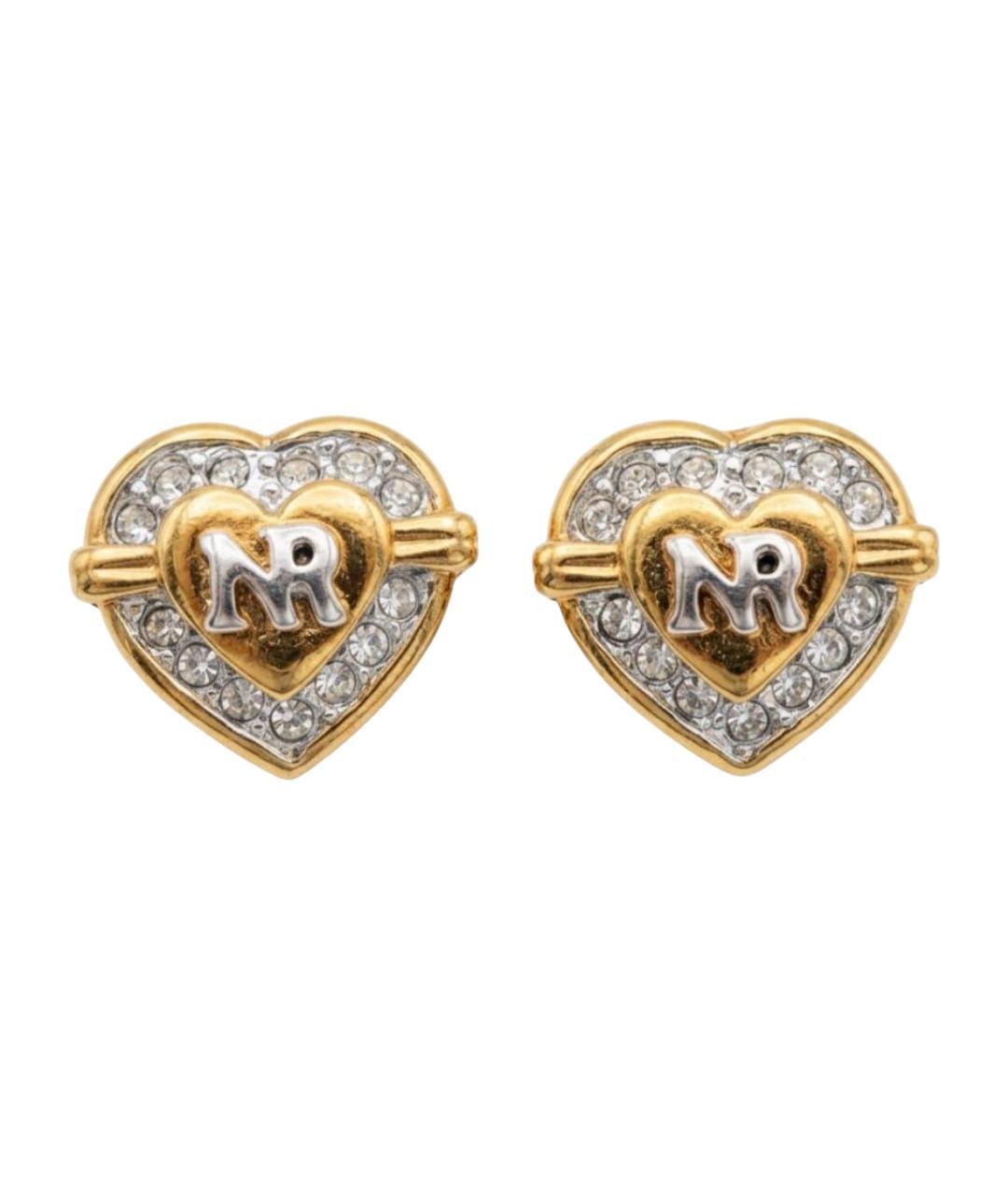 NINA RICCI Золотые клипсы, фото 1