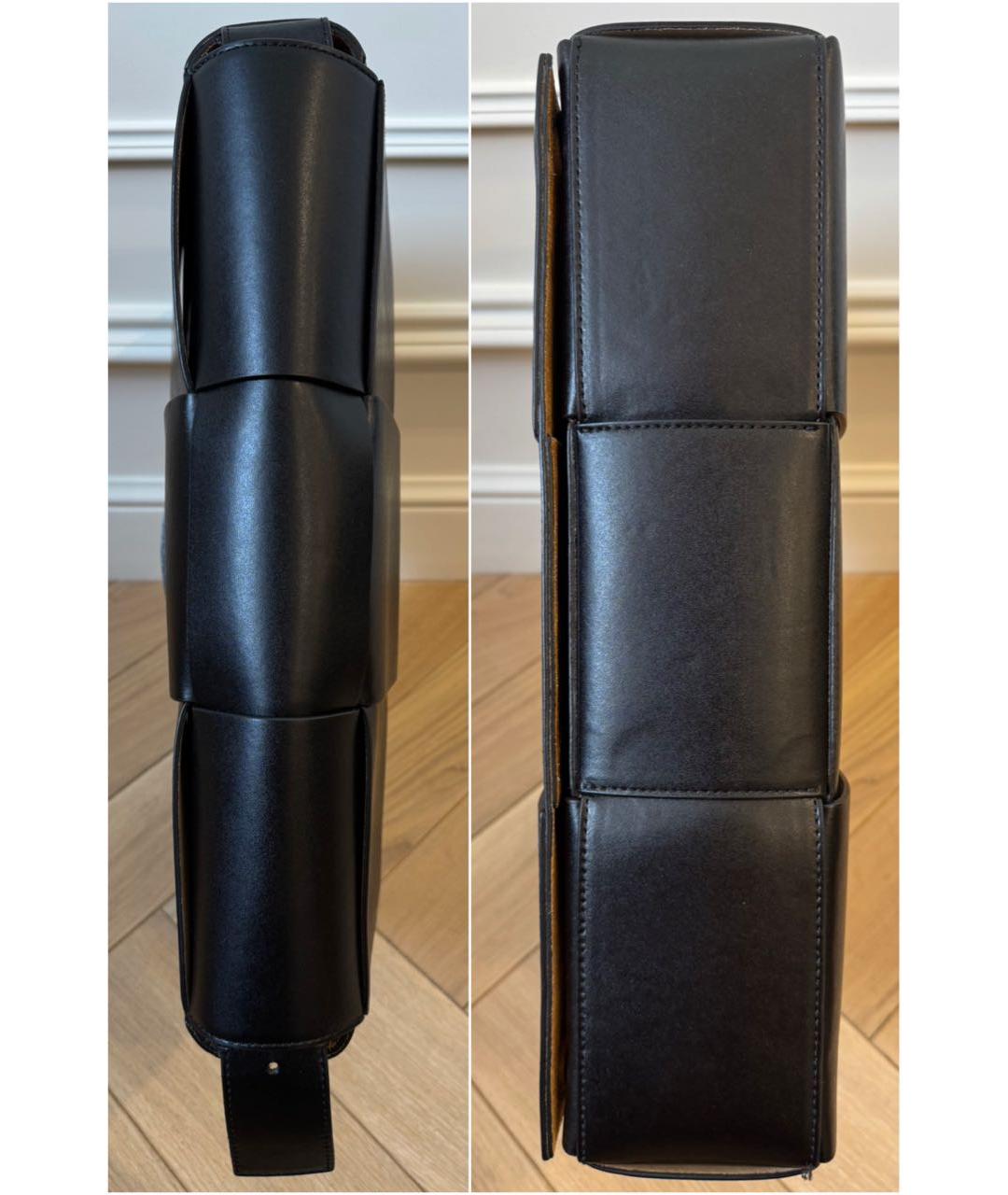 BOTTEGA VENETA Черная кожаная сумка на плечо, фото 3
