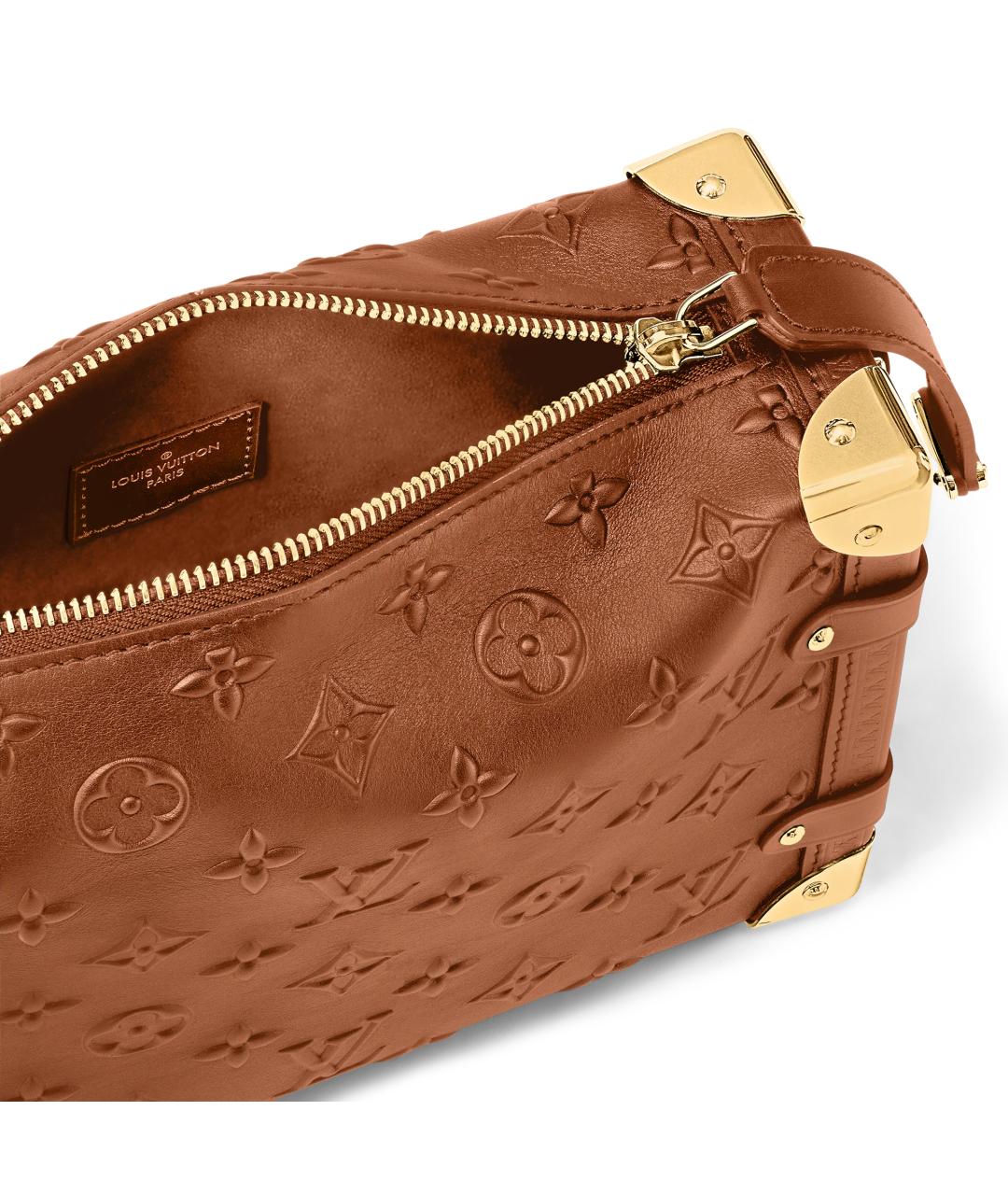 LOUIS VUITTON Коричневая кожаная сумка через плечо, фото 5