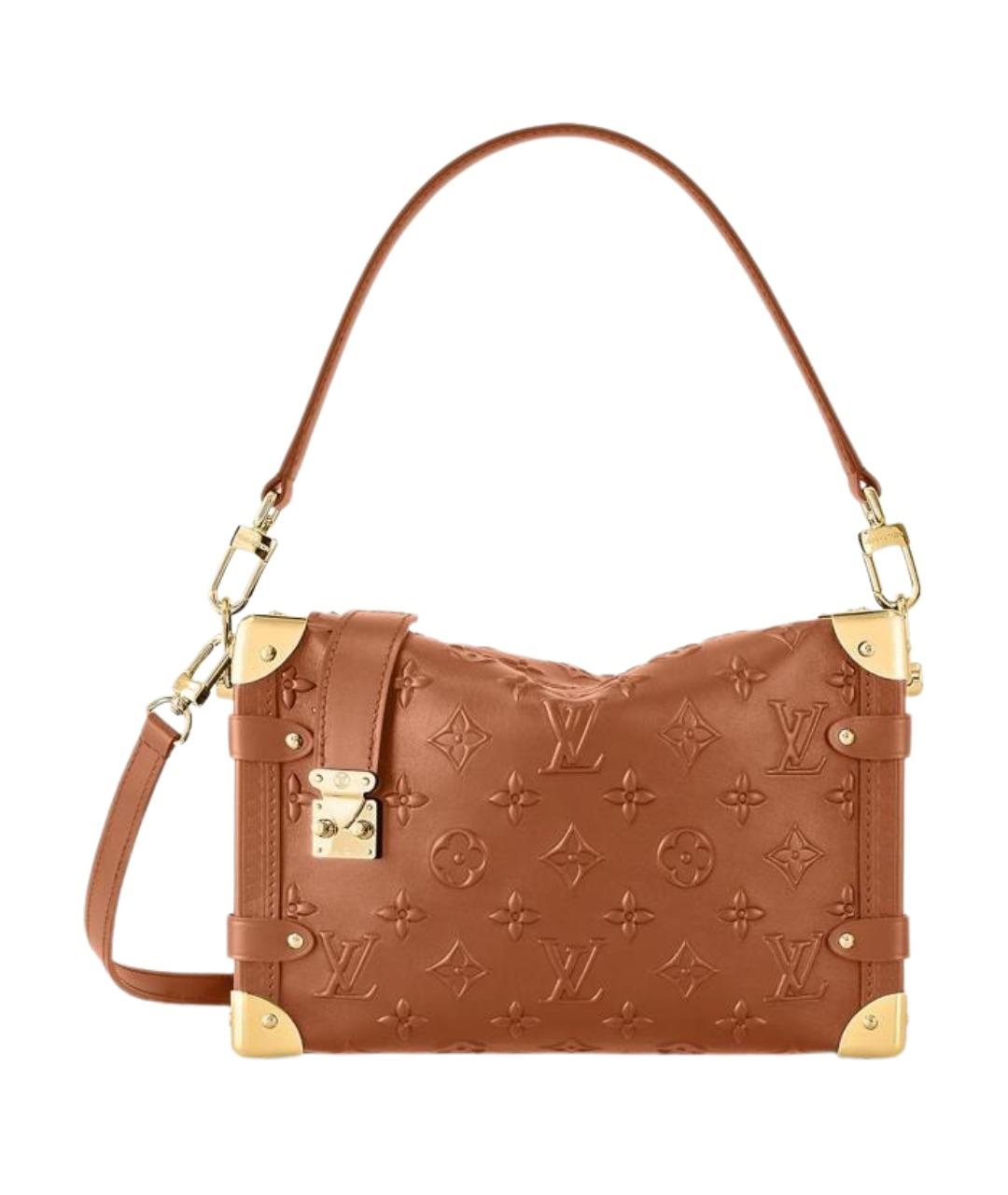 LOUIS VUITTON Коричневая кожаная сумка через плечо, фото 1