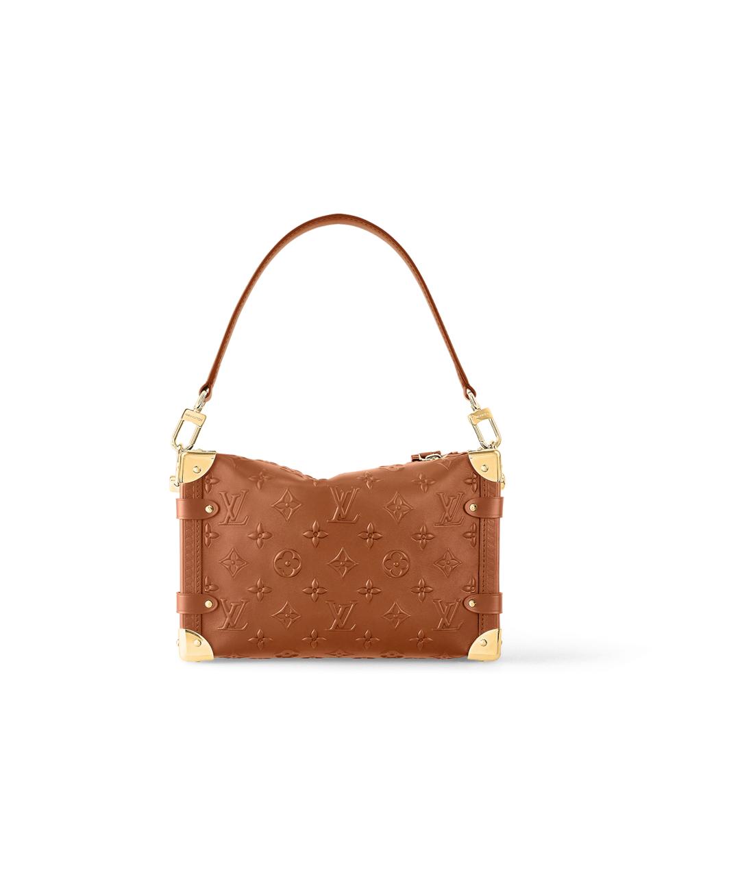 LOUIS VUITTON Коричневая кожаная сумка через плечо, фото 3