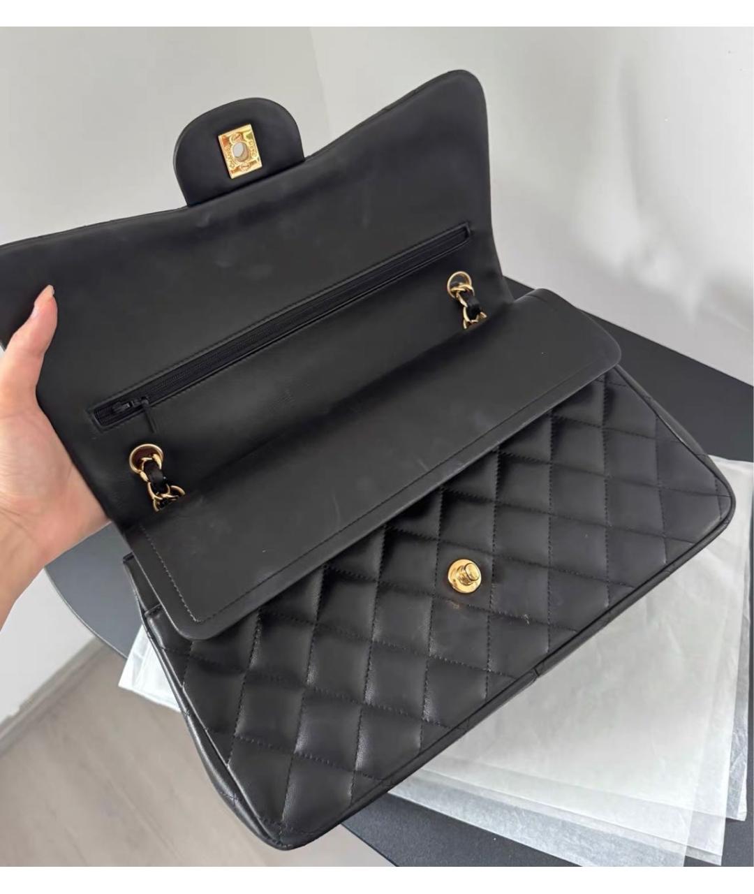 CHANEL Черная кожаная сумка тоут, фото 7