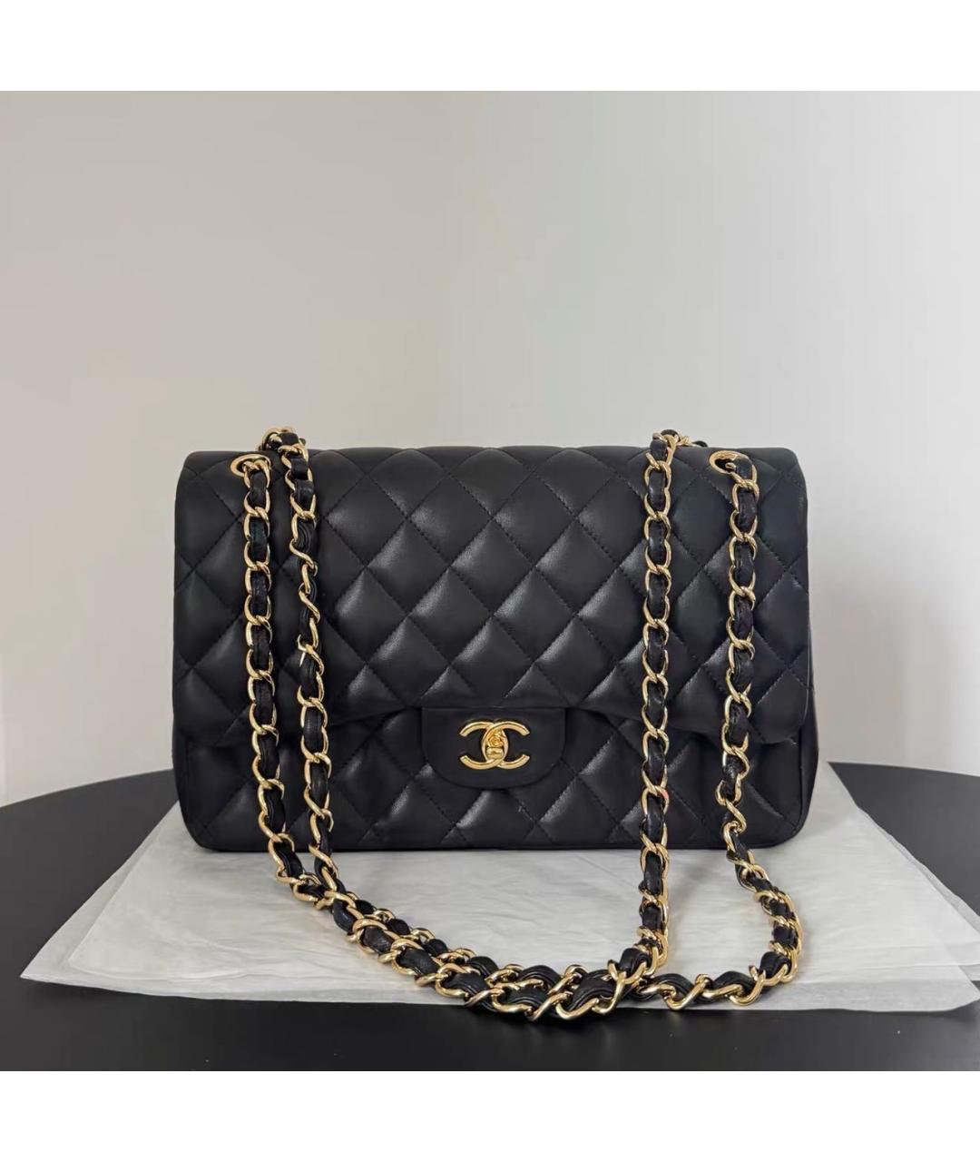 CHANEL Черная кожаная сумка тоут, фото 9