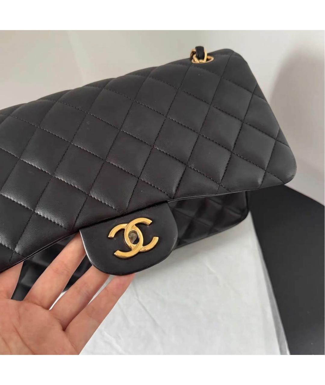 CHANEL Черная кожаная сумка тоут, фото 6