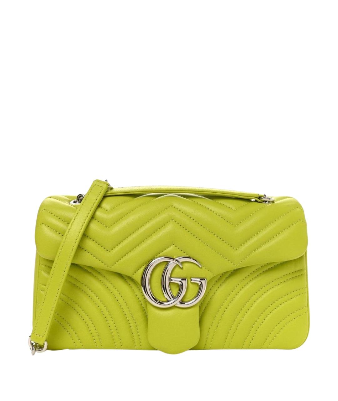 GUCCI Салатовая кожаная сумка через плечо, фото 1