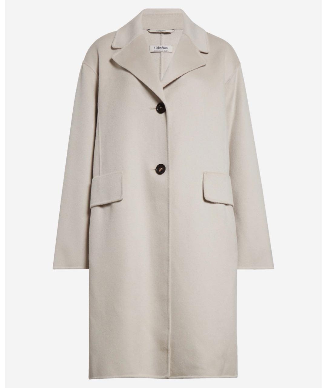 'S MAX MARA Серое шерстяное пальто, фото 6