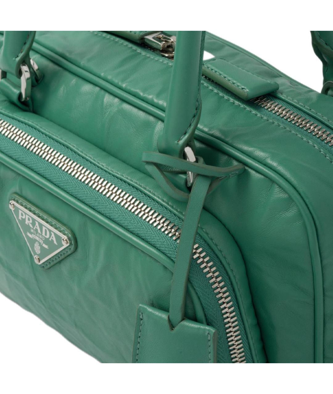 PRADA Зеленая кожаная сумка через плечо, фото 4