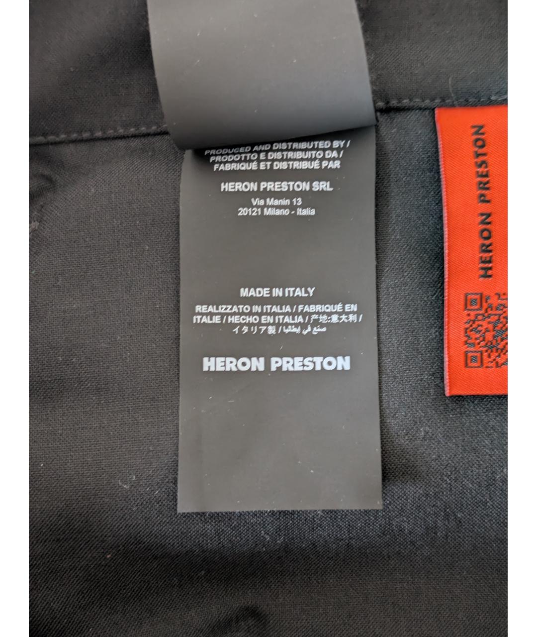 HERON PRESTON Черные шерстяные повседневные брюки, фото 8