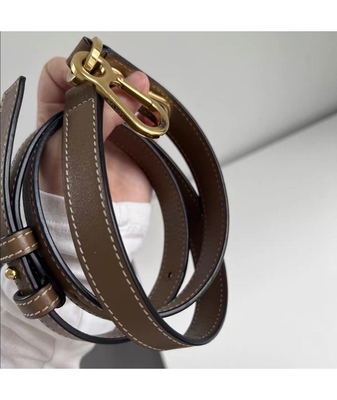 LOEWE Бежевая кожаная сумка через плечо, фото 7