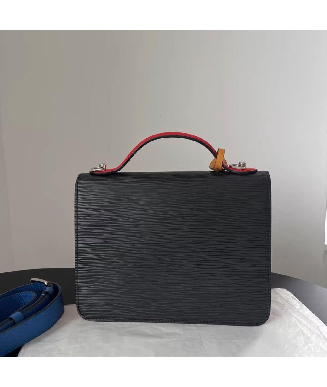 LOUIS VUITTON Черная кожаная сумка через плечо, фото 2