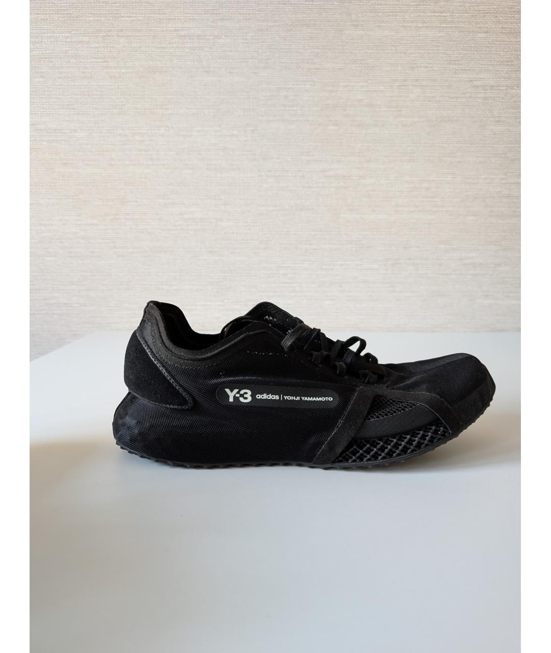 Y-3 Черные синтетические низкие кроссовки / кеды, фото 10