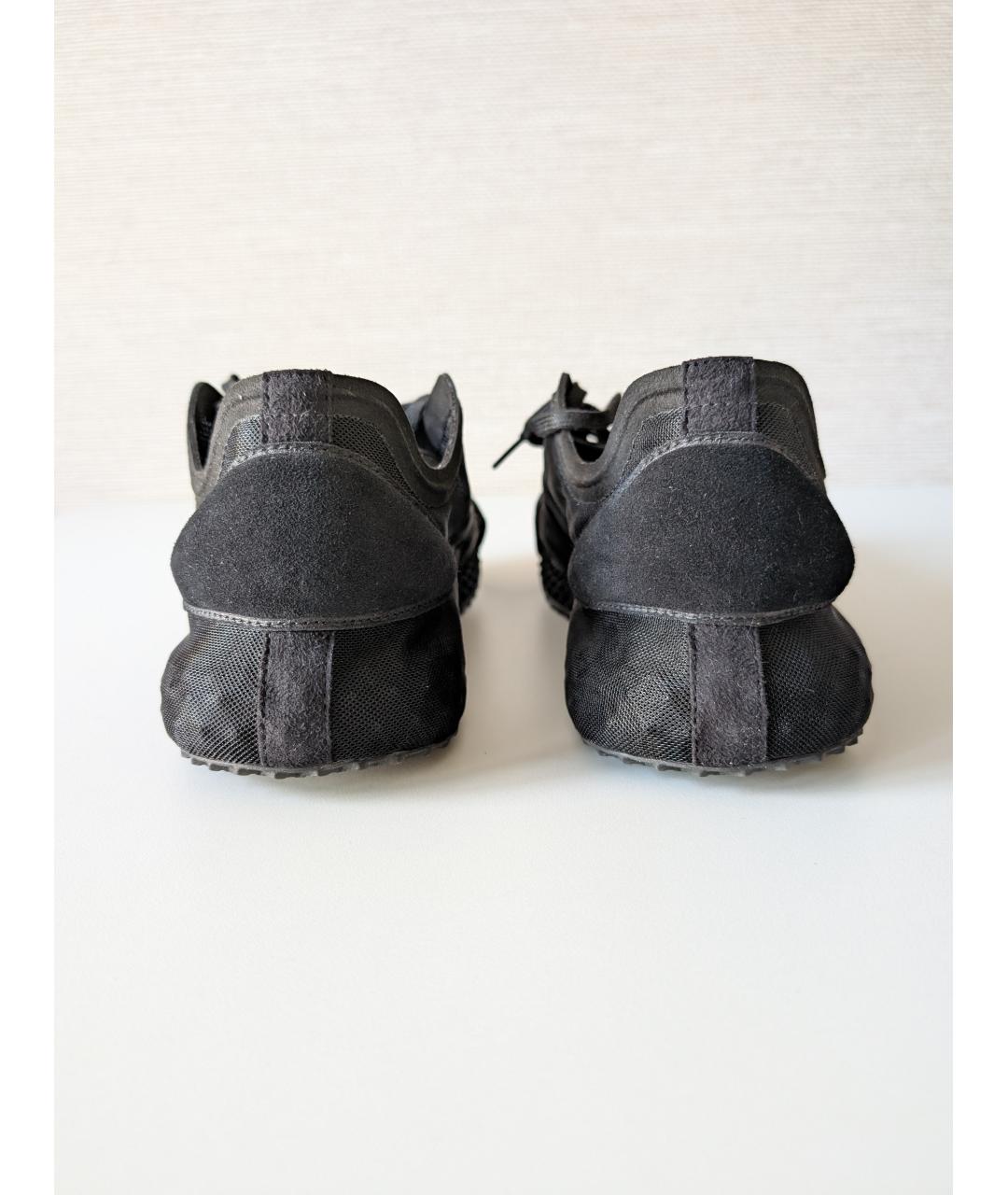 Y-3 Черные синтетические низкие кроссовки / кеды, фото 3