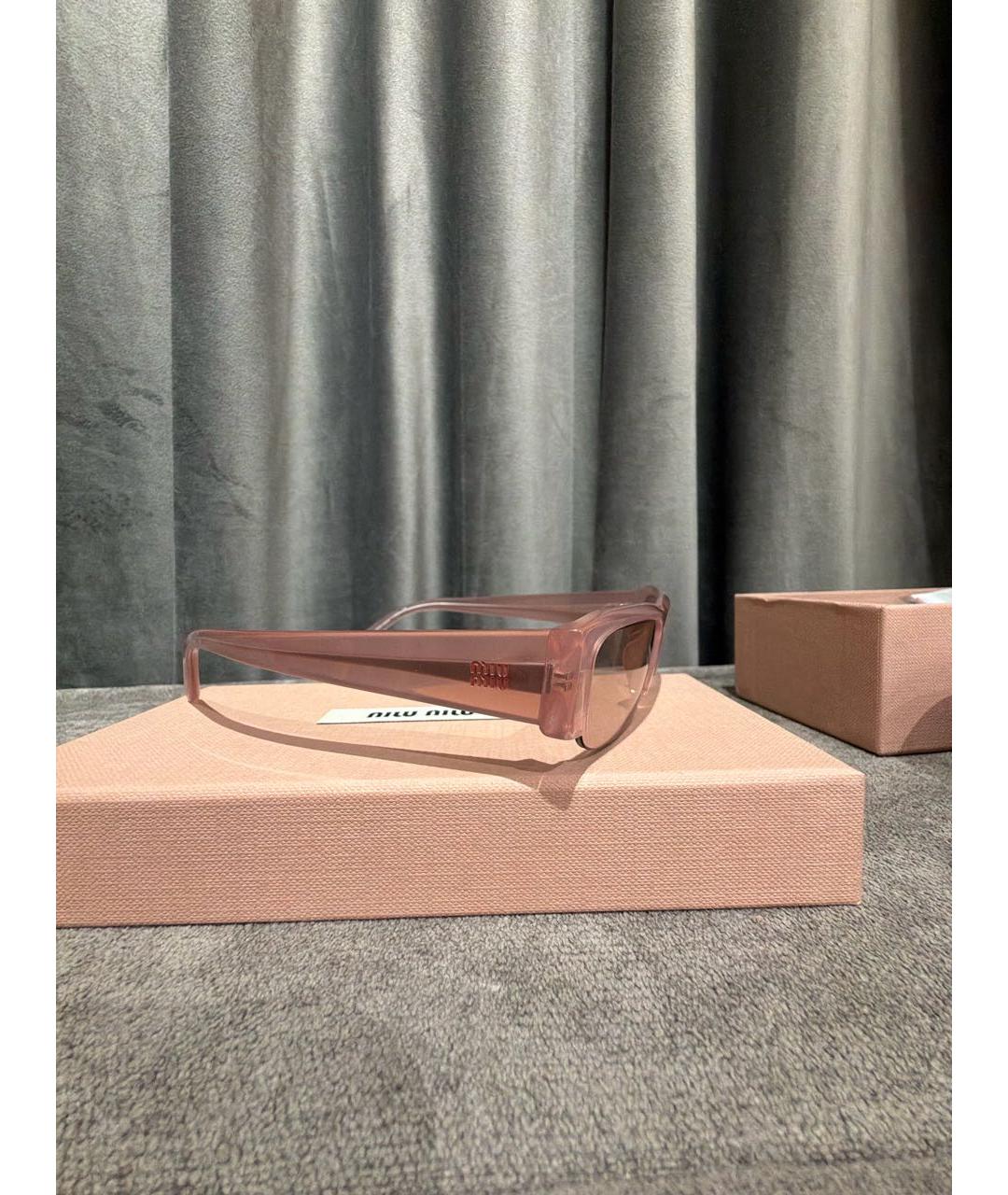 MIU MIU Прозрачные пластиковые солнцезащитные очки, фото 3