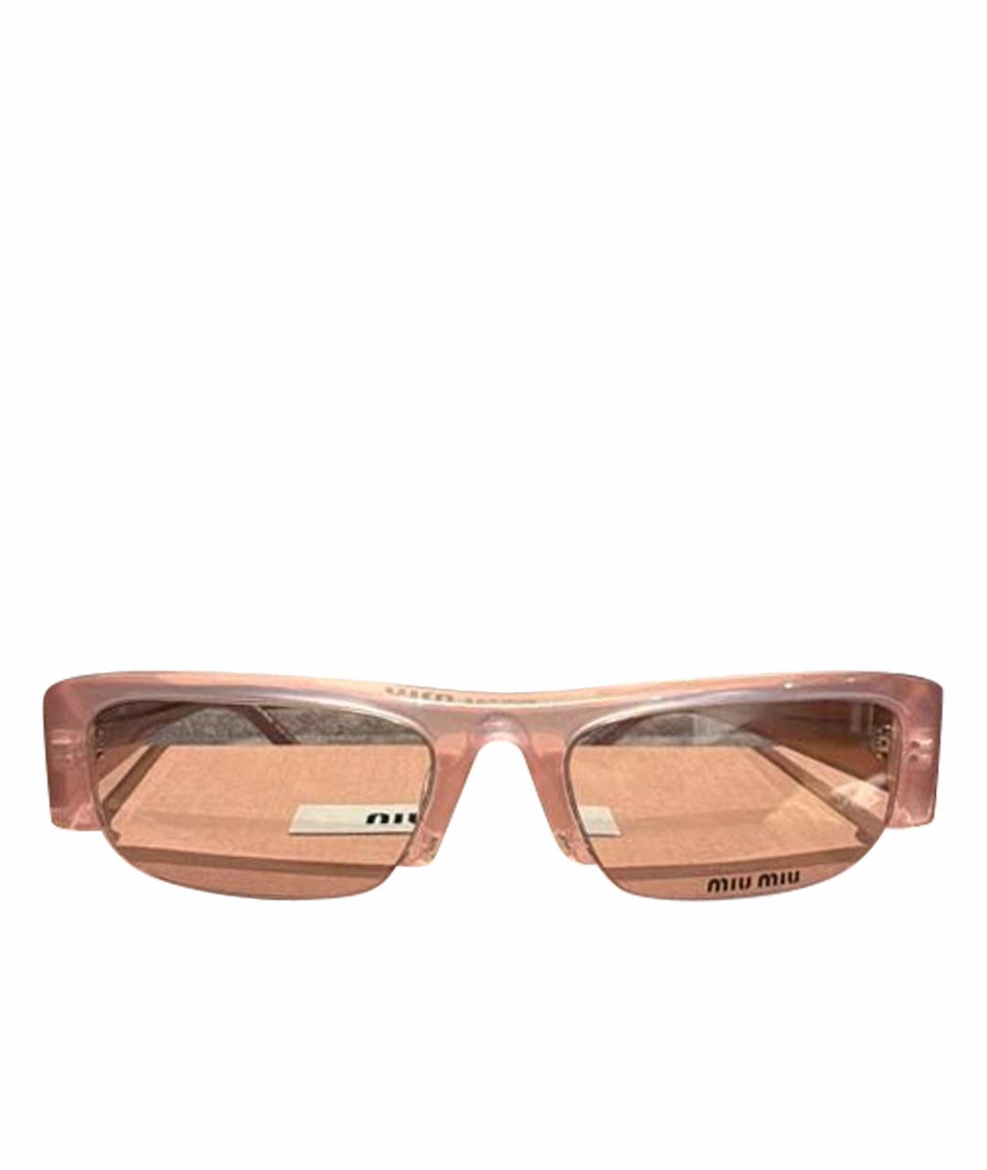 MIU MIU Прозрачные пластиковые солнцезащитные очки, фото 1
