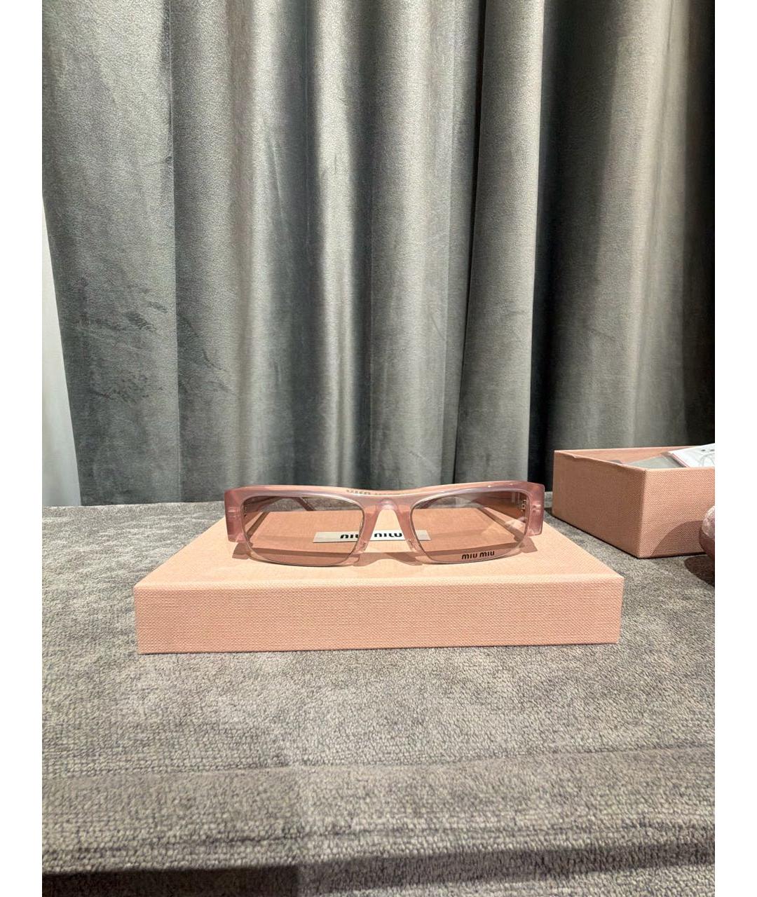 MIU MIU Прозрачные пластиковые солнцезащитные очки, фото 5