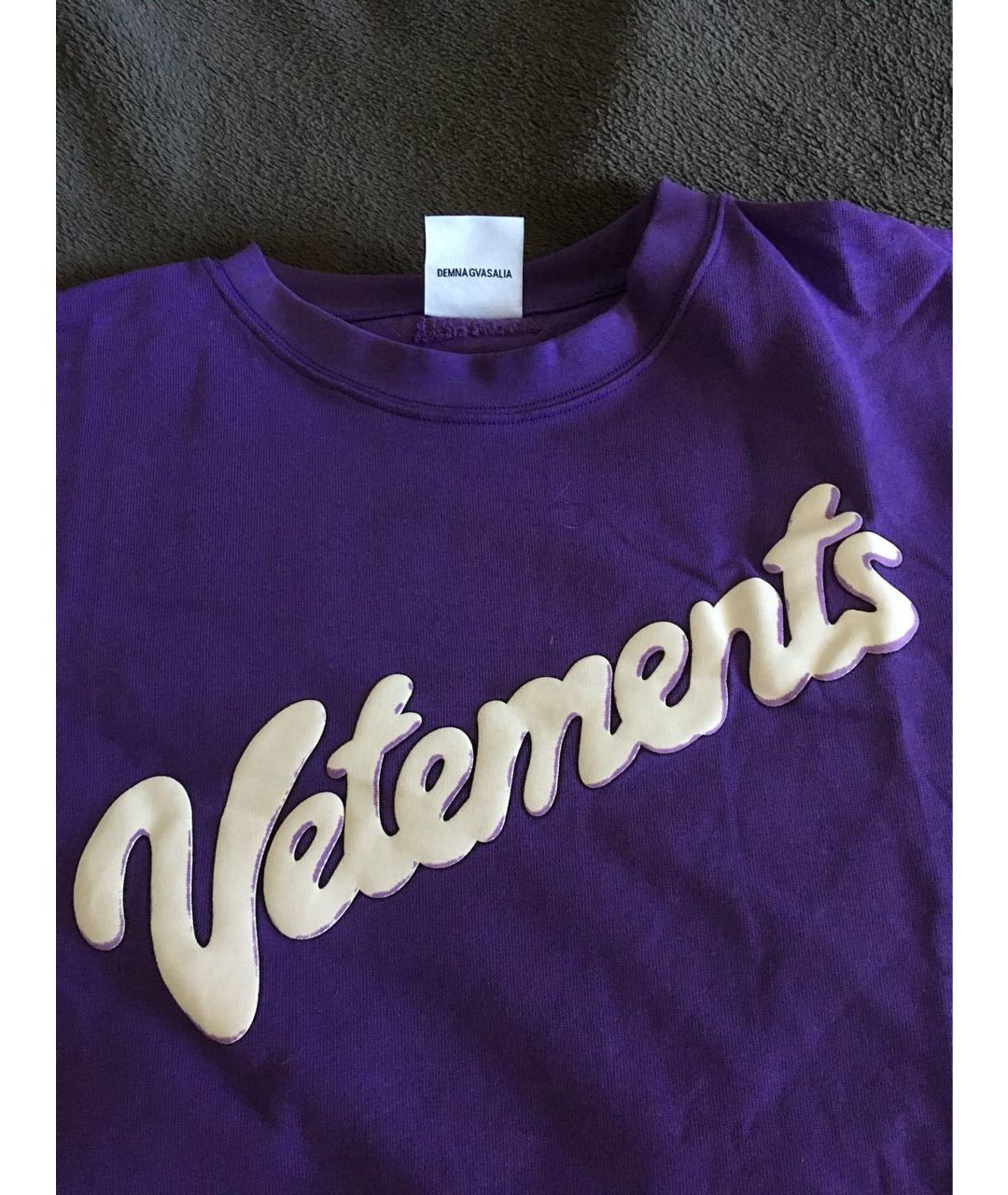 VETEMENTS Фиолетовая хлопковая футболка, фото 2