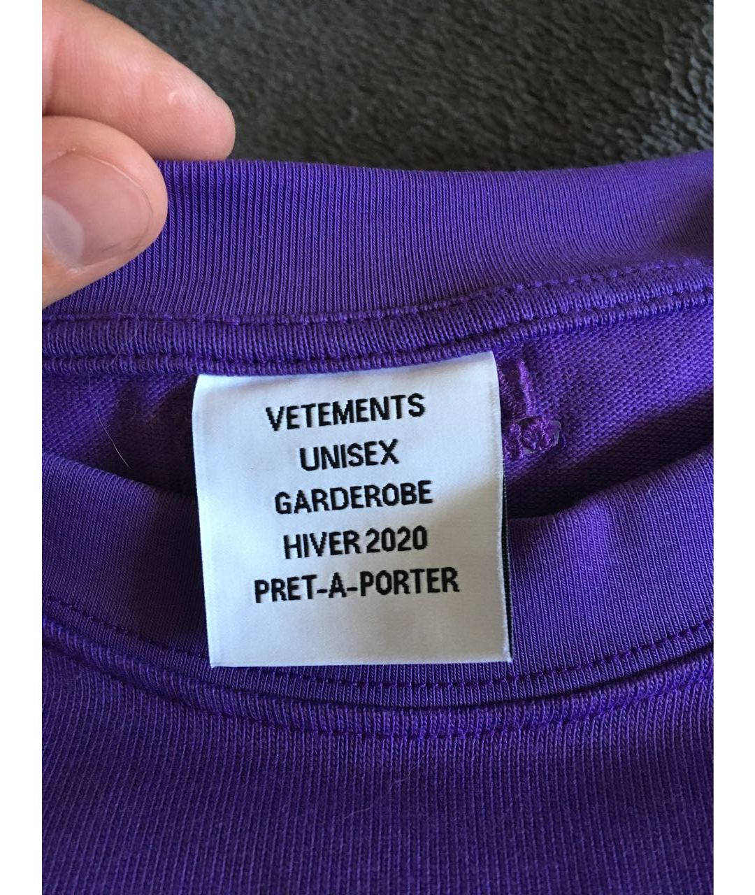 VETEMENTS Фиолетовая хлопковая футболка, фото 4